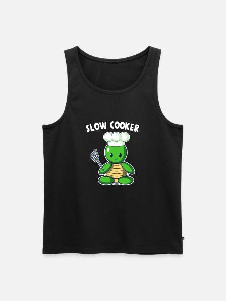 Slow Cooker Turtle - Men's Premium Organic Tank Top - black