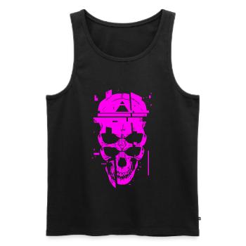 Skull abstract - Men's Premium Organic Tank Top - black - Front - AI Model Male 178 light (178cm)