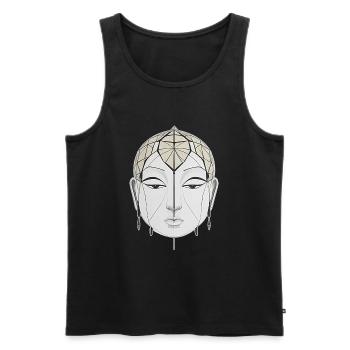 Spirituality asian - Men's Premium Organic Tank Top - black - Front - AI Model Male 178 light (178cm)