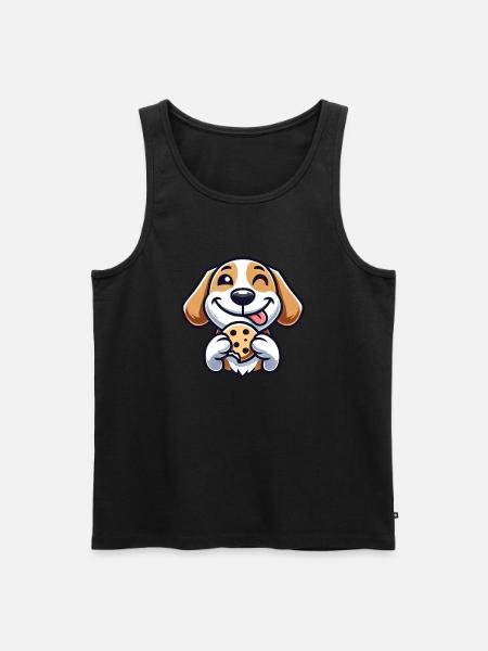 Beagle Dog Dessert Cookie Candy - Men's Premium Organic Tank Top - black