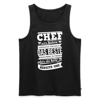 Bester Chef Der Welt Arbeitgeber Arbeit Geschenk B - Männer Premium Bio Tank Top - Schwarz - Vorne - AI Model Male 178 light (178cm)