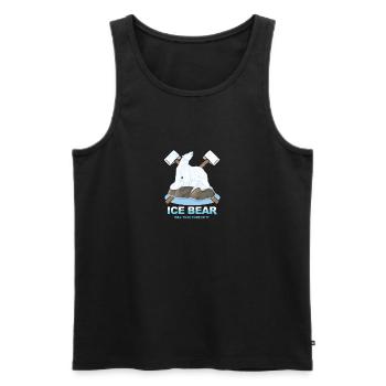 Ice Bear-Polar Bear - Men's Premium Organic Tank Top - black - Front - AI Model Male 178 light (178cm)