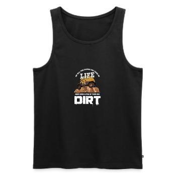 Dirt Jeep - Men's Premium Organic Tank Top - black - Front - AI Model Male 178 light (178cm)