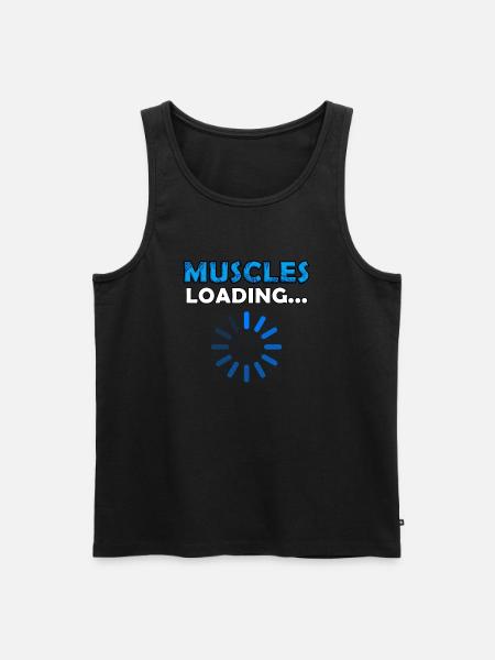 Muscles Loading - Men's Premium Organic Tank Top - black