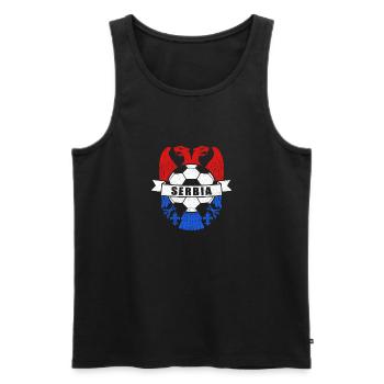 Serbien - Männer Premium Bio Tank Top - Schwarz - Vorne - Michal (187cm)