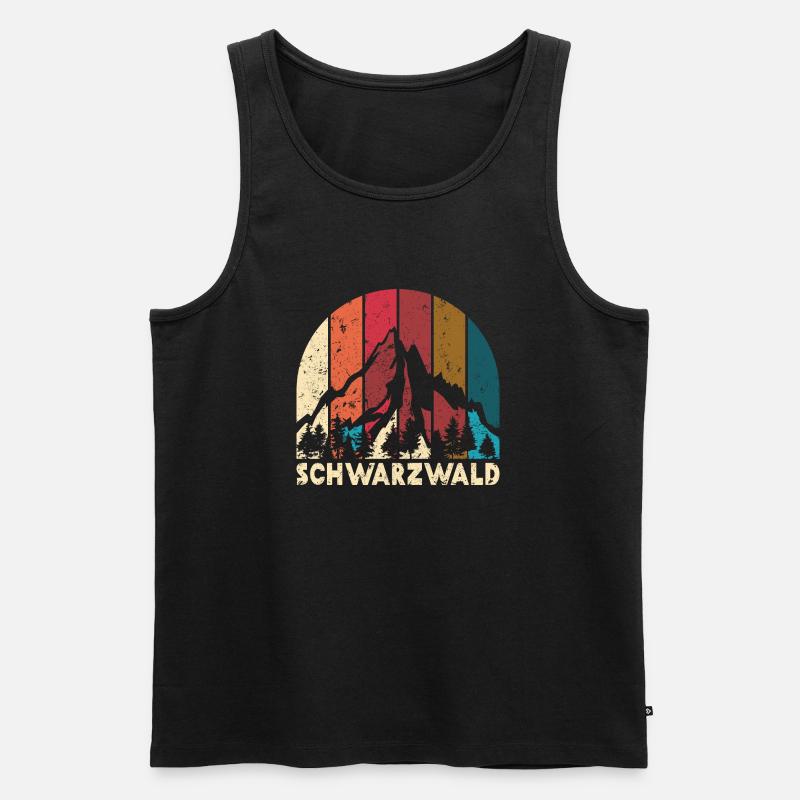 Schwarzwald Berge Geschenk - Männer Premium Bio Tank Top - Schwarz