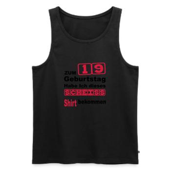 geburtstag 19 - Männer Premium Bio Tank Top - Schwarz - Vorne - Michal (187cm)