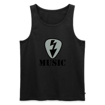 gitarre - Männer Premium Bio Tank Top - Schwarz - Vorne - AI Model Male 178 light (178cm)
