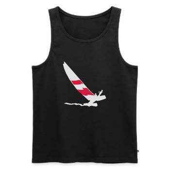 Katamaran - Männer Premium Bio Tank Top - Schwarz - Vorne - Michal (187cm)