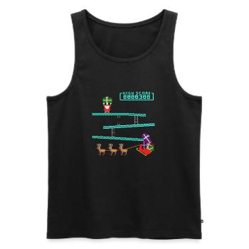 Santa Kong - Männer Premium Bio Tank Top - Schwarz - Vorne - AI Model Male 178 light (178cm)