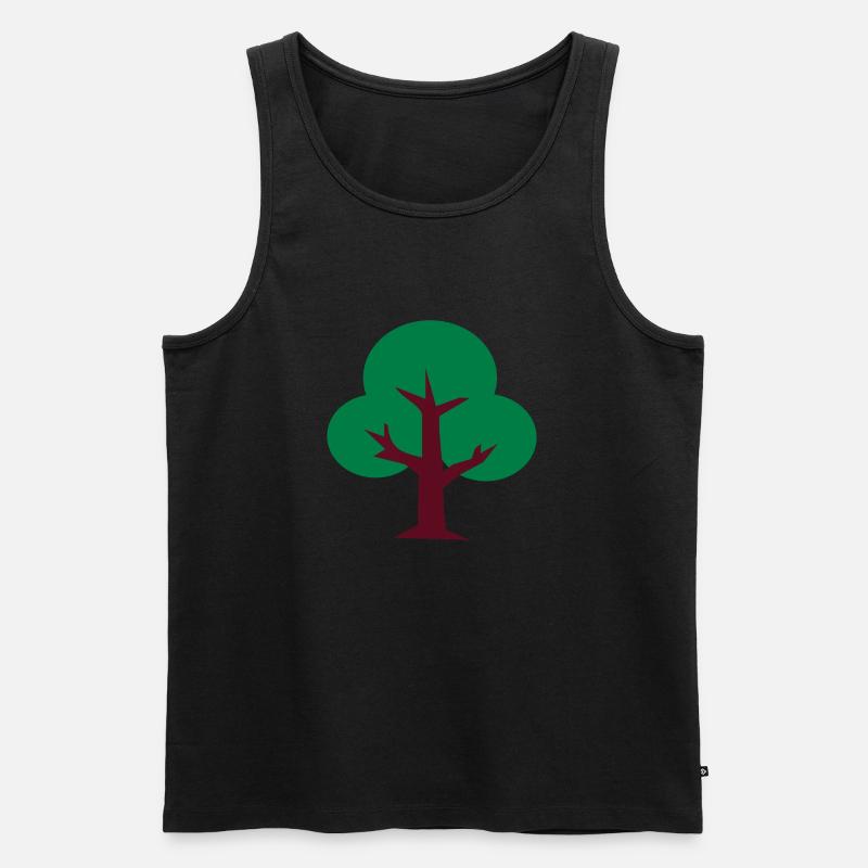 Baum - Männer Premium Bio Tank Top - Schwarz