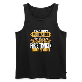 MECHANIKER - Männer Premium Bio Tank Top - Schwarz - Vorne - Michal (187cm)