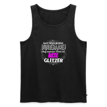 AUSSIE - Glitzer - Männer Premium Bio Tank Top - Schwarz - Vorne - AI Model Male 178 light (178cm)