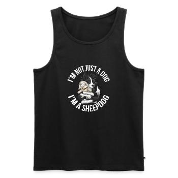 I'm a Sheepdog - Noir - Débardeur bio Premium Homme - noir - Devant - AI Model Male 178 light (178cm)