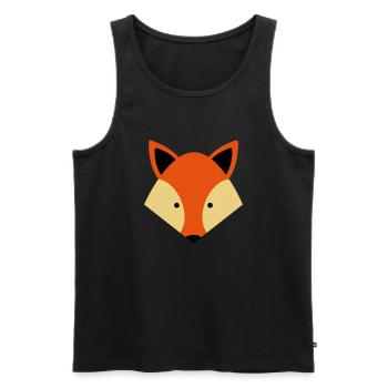 Fuchs - Männer Premium Bio Tank Top - Schwarz - Vorne - AI Model Male 178 light (178cm)