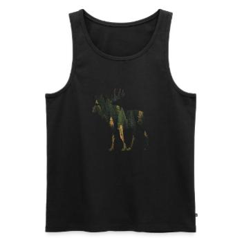 Moose - Men's Premium Organic Tank Top - black - Front - Michal (187cm)