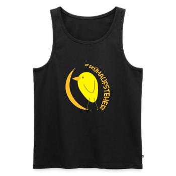 Early bird (birds) - Men's Premium Organic Tank Top - black - Front - AI Model Male 178 light (178cm)