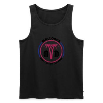 Mallorca Bierkrug Palme Feiern Party Geschenk - Männer Premium Bio Tank Top - Schwarz - Vorne - Michal (187cm)