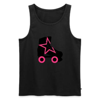 roller skate - Men's Premium Organic Tank Top - black - Front - AI Model Male 178 light (178cm)