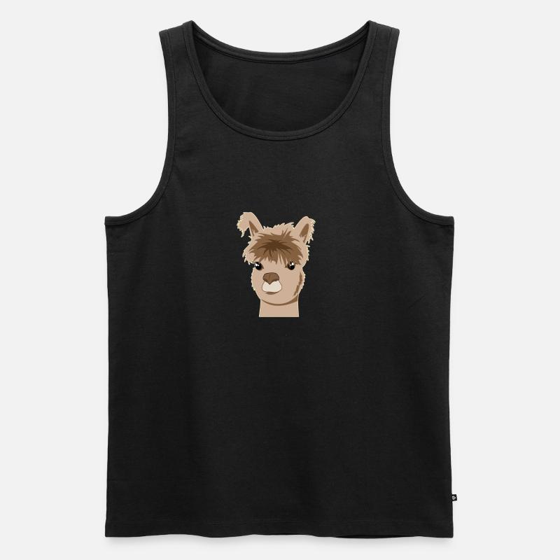 LAMA - Männer Premium Bio Tank Top - Schwarz