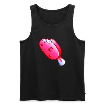 glace fraise kawaii - Débardeur bio Premium Homme - noir - Devant - AI Model Male 178 light (178cm)