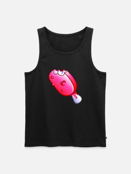 glace fraise kawaii - Débardeur bio Premium Homme - noir
