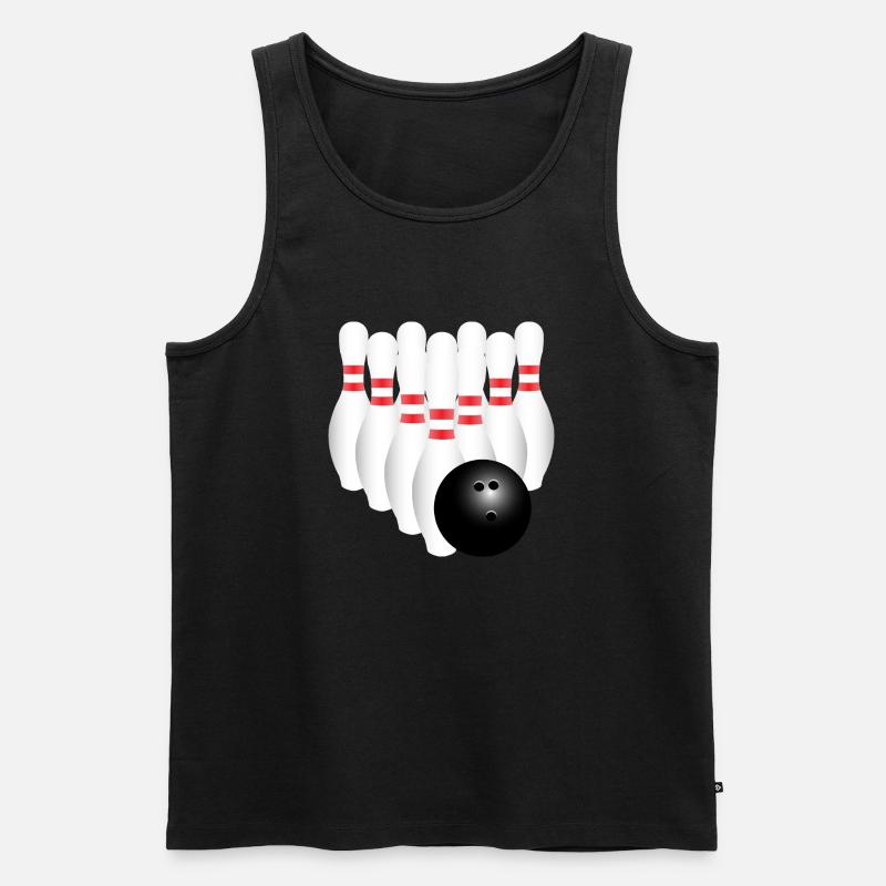 bowling pins 2 - Männer Premium Bio Tank Top - Schwarz