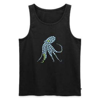 Oktopus - Männer Premium Bio Tank Top - Schwarz - Vorne - Michal (187cm)
