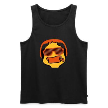 Party Duck - Débardeur bio Premium Homme - noir - Devant - Michal (187cm)