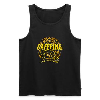 Kaffee T Shirt - Männer Premium Bio Tank Top - Schwarz - Vorne - Michal (187cm)