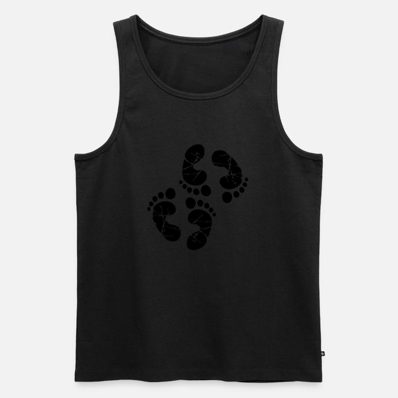 Füße Zwillinge Stempel - Männer Premium Bio Tank Top - Schwarz