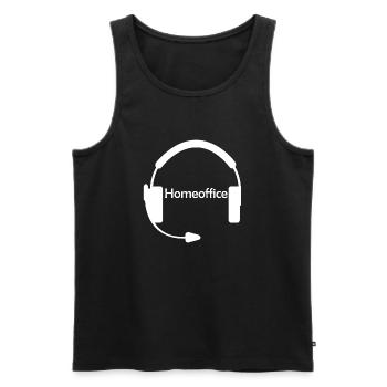 Home office headset - Men's Premium Organic Tank Top - black - Front - Michal (187cm)