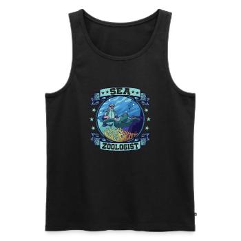 Sea Zoologist Scientist Marine Biology - Männer Premium Bio Tank Top - Schwarz - Vorne - Michal (187cm)