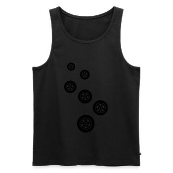 Reifen tuning - Männer Premium Bio Tank Top - Schwarz - Vorne - AI Model Male 178 light (178cm)