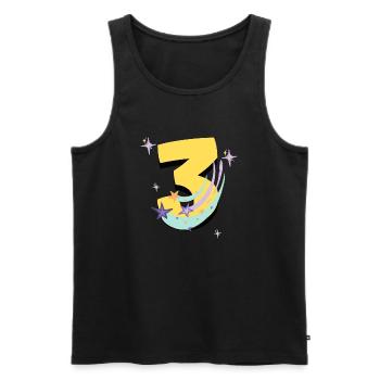3rd birthday (3 year gift) - Men's Premium Organic Tank Top - black - Front - AI Model Male 178 light (178cm)