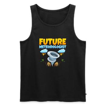 Future Meteorologist Meteorology Weather - Men's Premium Organic Tank Top - black - Front - AI Model Male 178 light (178cm)