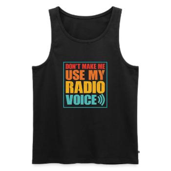 Ne me faites pas utiliser mon opérateur radioamateur - Débardeur bio Premium Homme - noir - Devant - Michal (187cm)