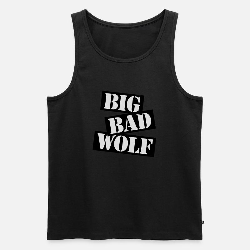 big bad wolf quote - Men's Premium Organic Tank Top - black