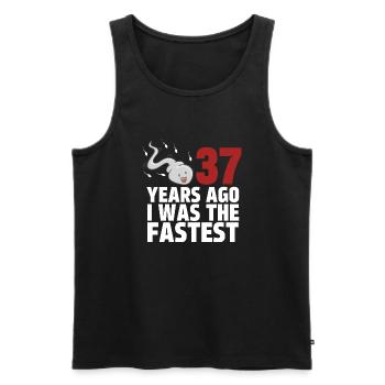 37 Years Ago I Was The Fastest - Men's Premium Organic Tank Top - black - Front - Michal (187cm)