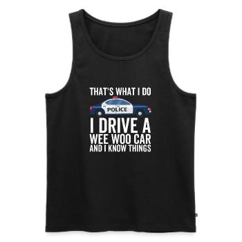 Das ist es, was ich tue Ich fahre ein kleines Woo-Auto und ich weiß - Männer Premium Bio Tank Top - Schwarz - Vorne - AI Model Male 178 light (178cm)