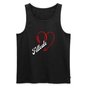 filleule cœur - Débardeur bio Premium Homme - noir - Devant - Michal (187cm)
