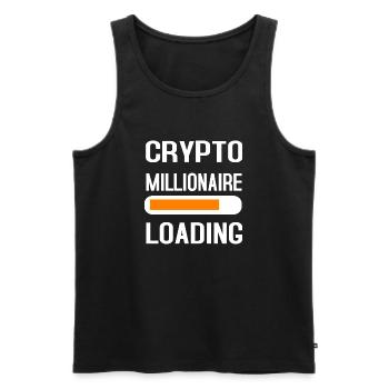 Bitcoin Trading Crypto Stocks - Débardeur bio Premium Homme - noir - Devant - Michal (187cm)