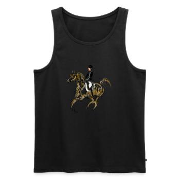 Pferd - Männer Premium Bio Tank Top - Schwarz - Vorne - Michal (187cm)
