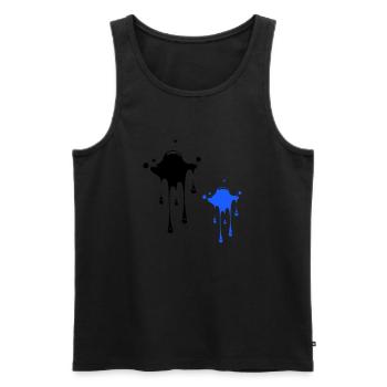 Stain Blobs - Men's Premium Organic Tank Top - black - Front - AI Model Male 178 light (178cm)