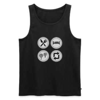 Heißluftballon & Ballon Fahrer Geschenk - Männer Premium Bio Tank Top - Schwarz - Vorne - Michal (187cm)