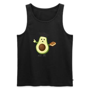 Avocado-Richter - Männer Premium Bio Tank Top - Schwarz - Vorne - AI Model Male 178 light (178cm)