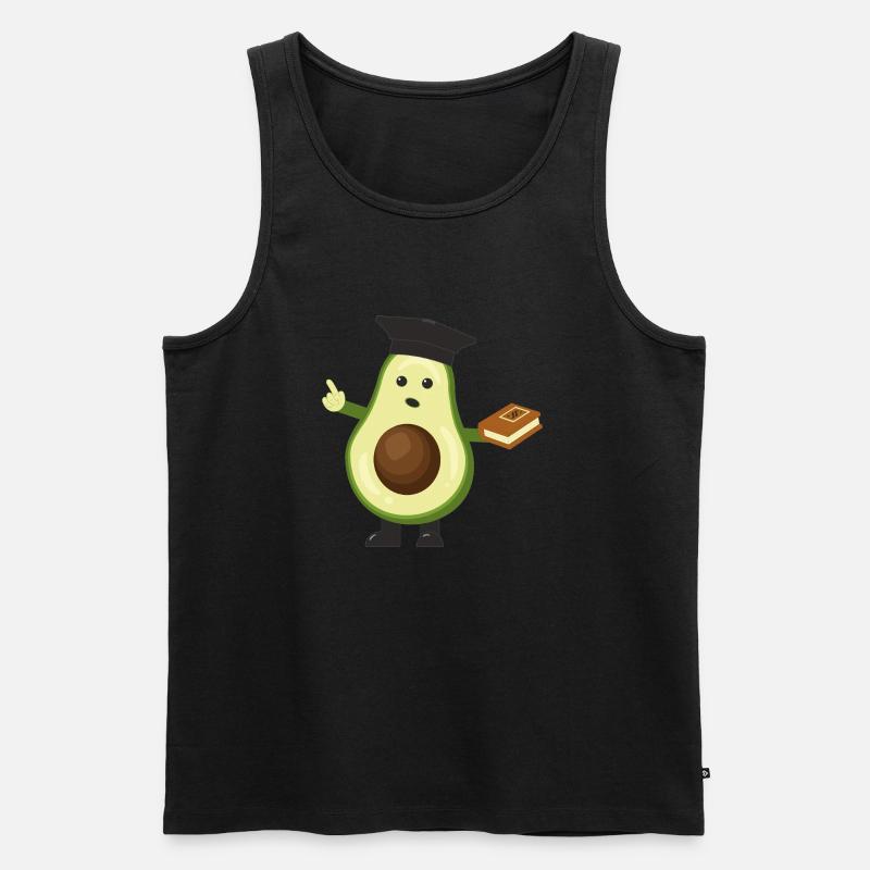 Avocado-Richter - Männer Premium Bio Tank Top - Schwarz