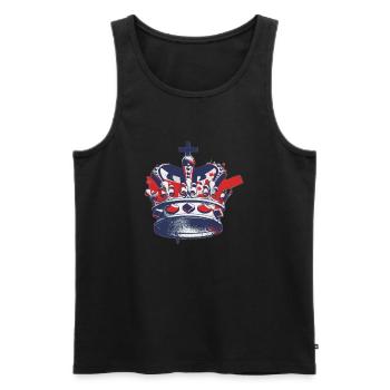 Coronation Crown - Men's Premium Organic Tank Top - black - Front - Michal (187cm)