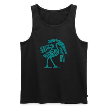 mexican bird - Männer Premium Bio Tank Top - Schwarz - Vorne - AI Model Male 178 light (178cm)