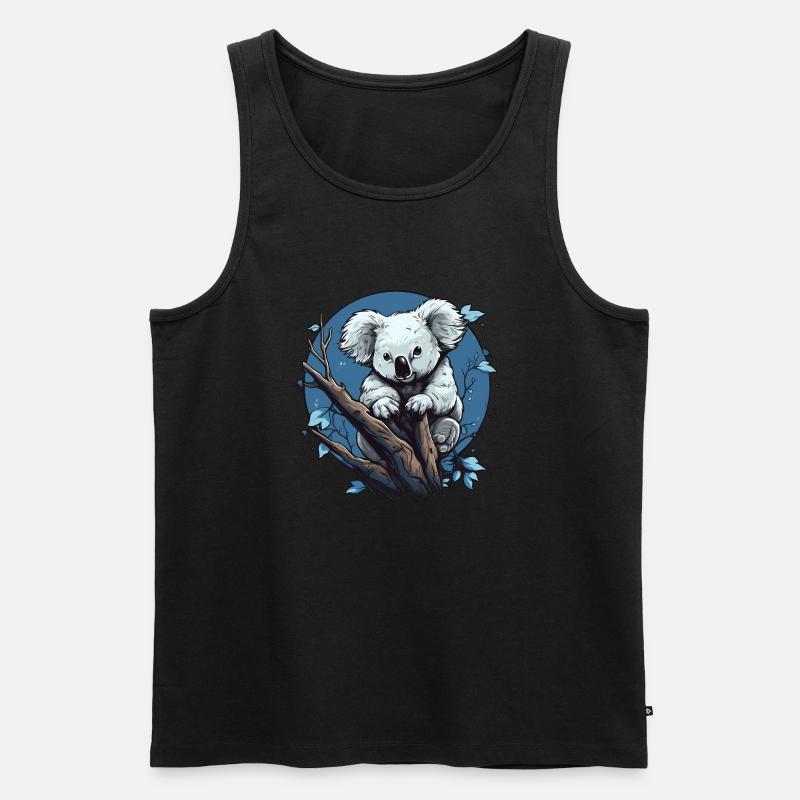 Süßer Koala - Männer Premium Bio Tank Top - Schwarz